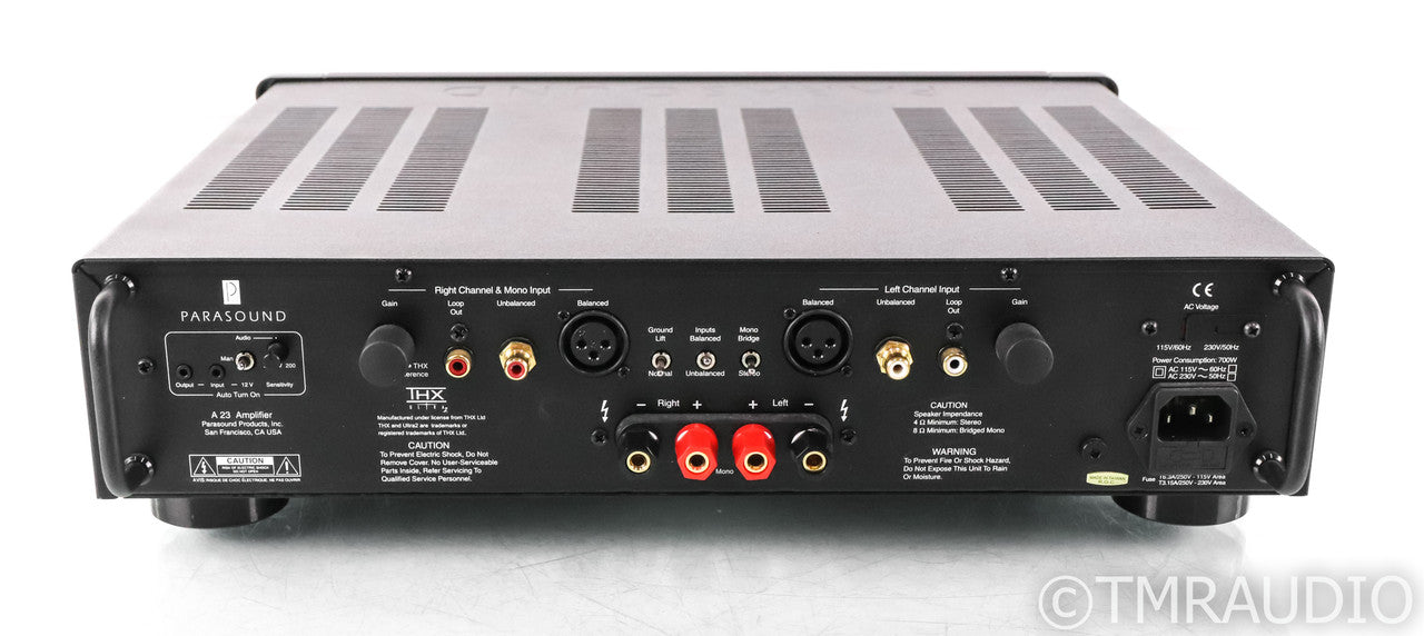 Parasound Halo A 23 Stereo Power Amplifier; A-23; Black; THX