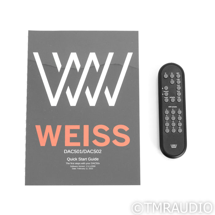 Weiss DAC502 MkI DSD DAC; Black; Remote; D/A Converter; Roon Ready (Open Box)