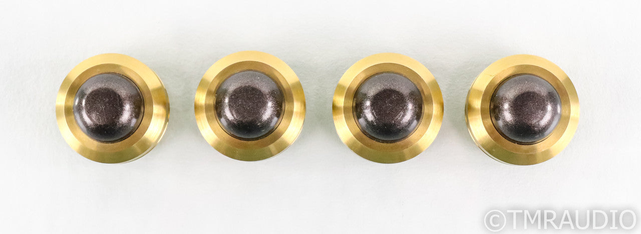 fo.Q HEM-25 Isolation Footers; Set of Four; Gold