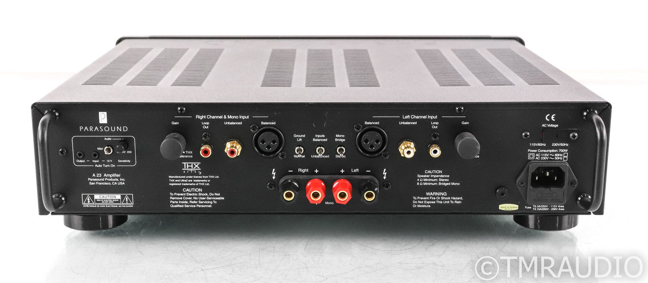 Parasound A23 Stereo Power Amplifier; A-23; Black
