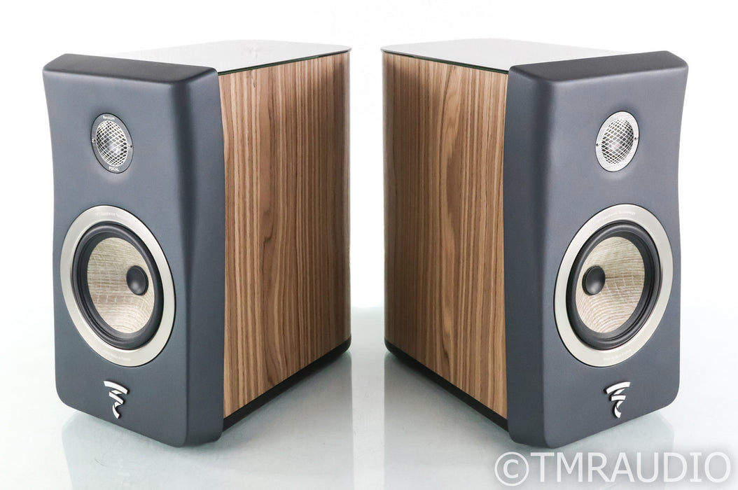 Focal Kanta N1 Bookshelf Speakers; Dark Grey & Walnut Veneer