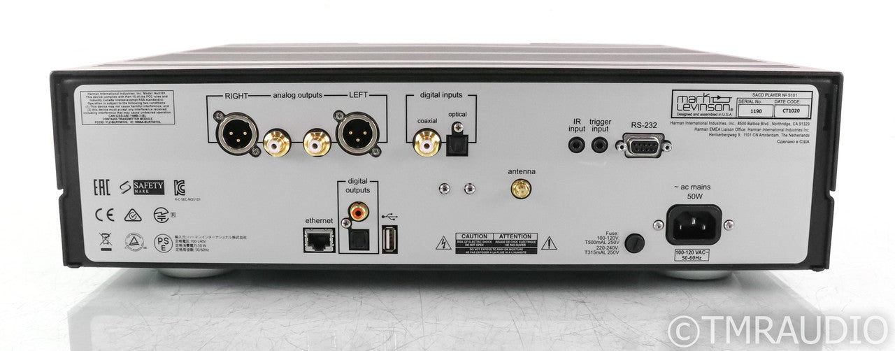 Mark Levinson No. 5101 CD / SACD Player; Remote, Black