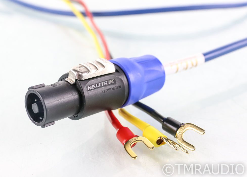 REL Bassline Blue Subwoofer Cable; Speakon to Spade; 3m Sub Cable