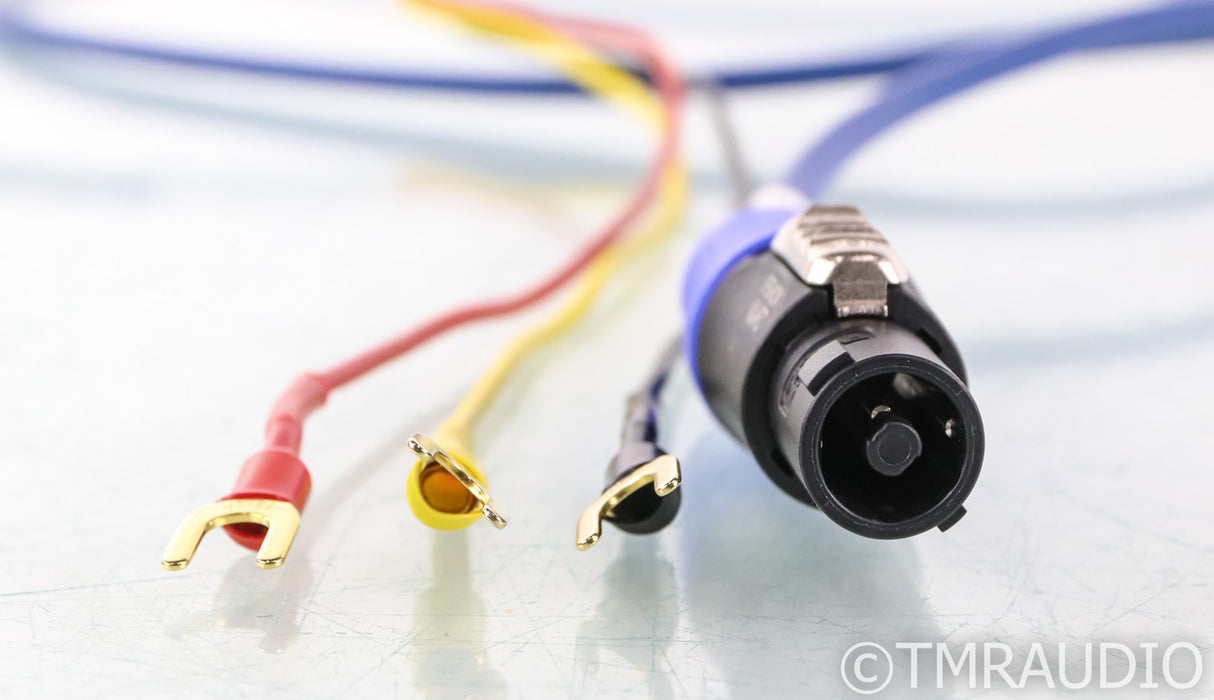 REL Bassline Blue Subwoofer Cable; Speakon to Spade; 3m Sub Cable