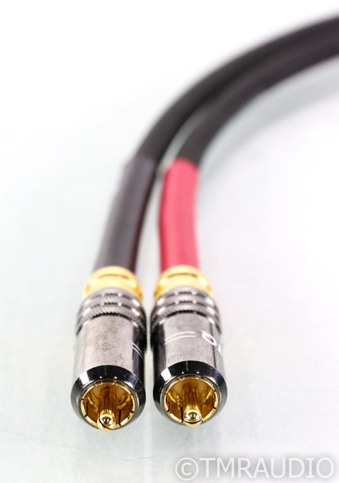 Tellurium Q Black RCA Cables; 1m Pair Interconnects; Black v1; TQ