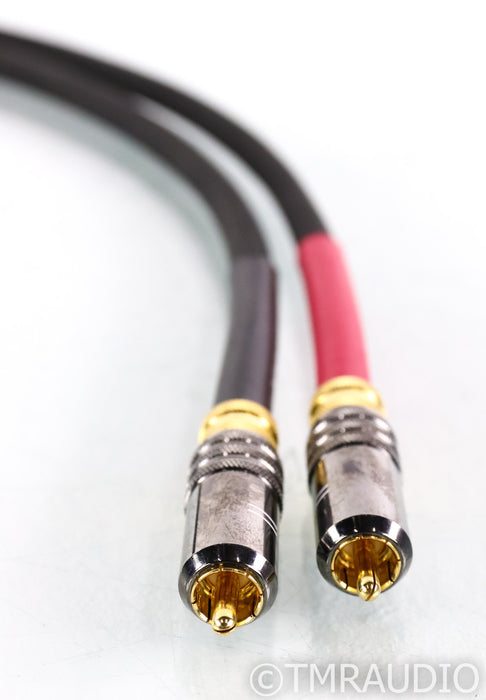 Tellurium Q Black RCA Cables; 1m Pair Interconnects; Black v1; TQ