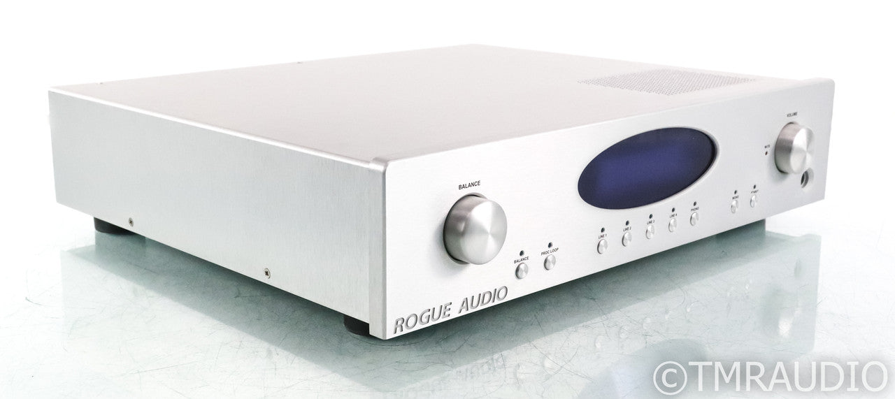 Rogue Audio RP 5 Stereo Tube Preamplifier; RP5; MM / MC Phono; Silver (No Remote)