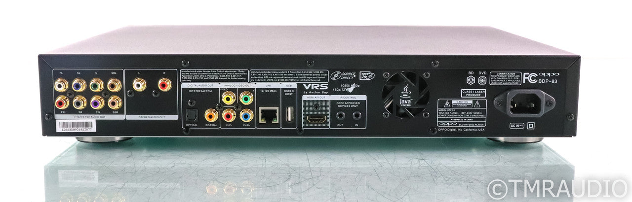 Oppo BDP-83 Universal Blu-Ray Player; BDP83; Remote