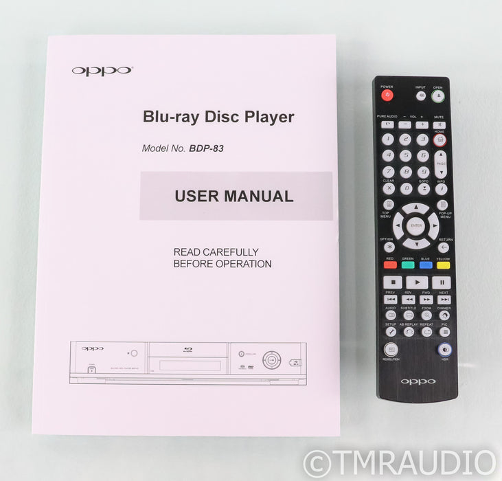 Oppo BDP-83 Universal Blu-Ray Player; BDP83; Remote