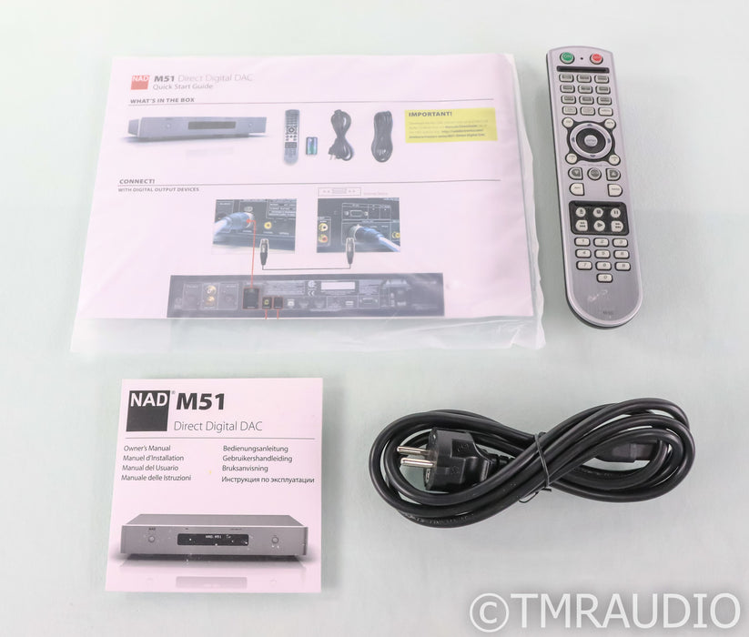 NAD M51 DAC; D/A Converter; M-51; Silver; Remote