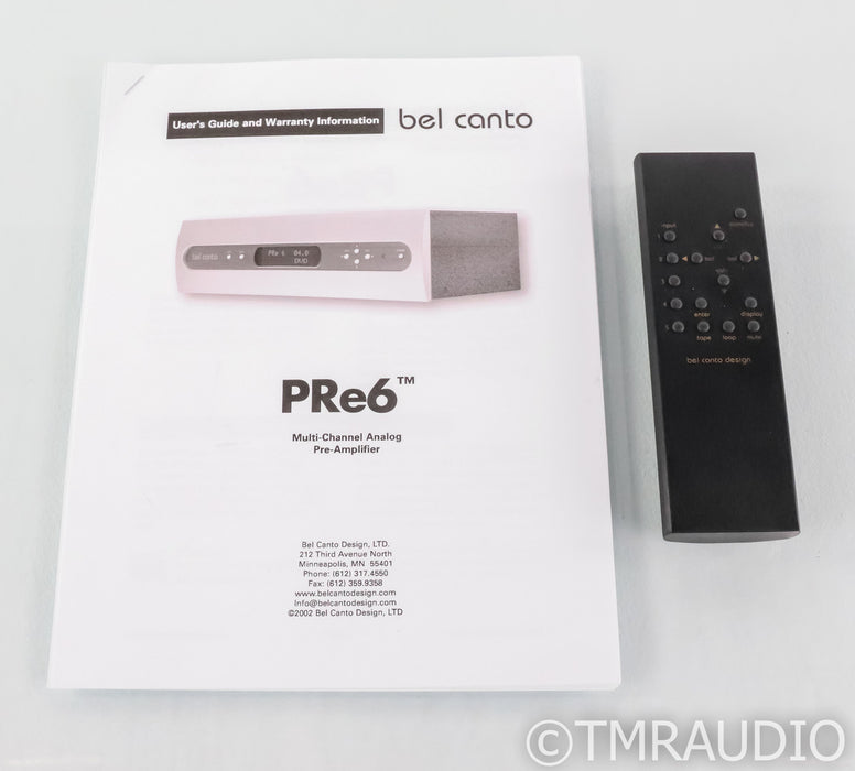 Bel Canto Pre6 6 Channel Preamplifier; Remote; Silver; Pre 6