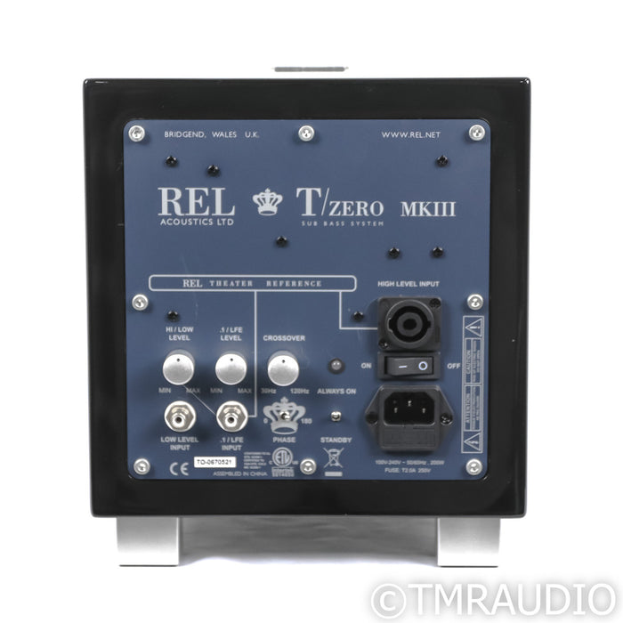 REL TZero MKIII 6.5" Powered Subwoofer; Piano Black (Open Box)