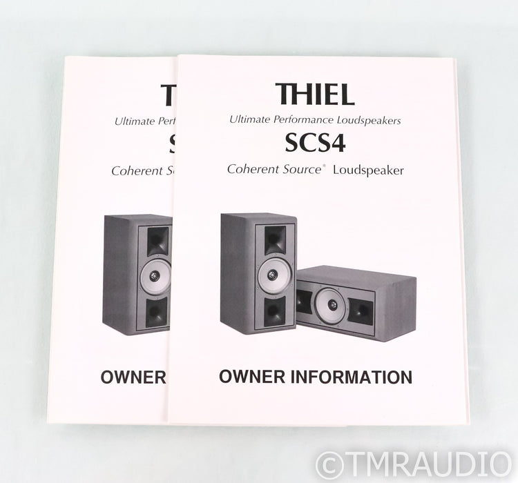 Thiel SCS4 Bookshelf Speakers; Cherry Pair; SCS-4