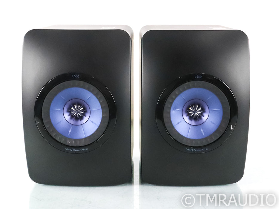 KEF LS50 Bookshelf Speakers; Black Pair