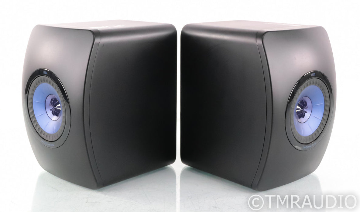 KEF LS50 Bookshelf Speakers; Black Pair