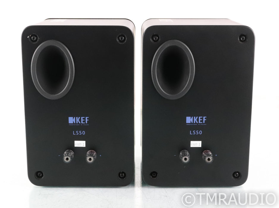 KEF LS50 Bookshelf Speakers; Black Pair