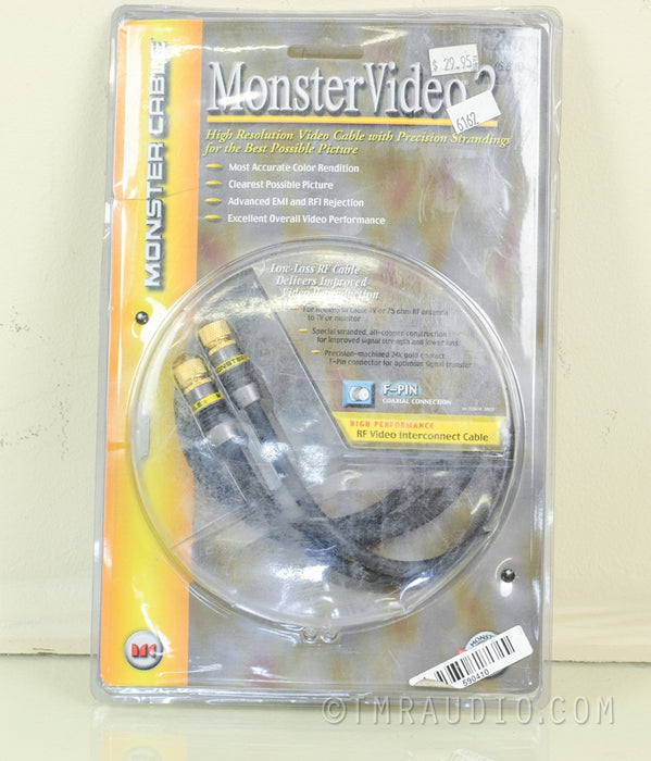 Monster Video 2 RF Video Interconnect Cable - 2 Meter NIB