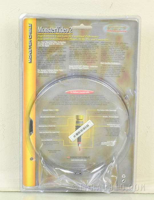 Monster Video 2 RF Video Interconnect Cable - 2 Meter NIB