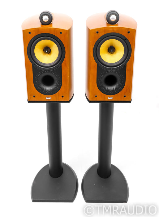 B&W Nautilus 805 Bookshelf Speakers; N805; Cherry Pair w/ Stands