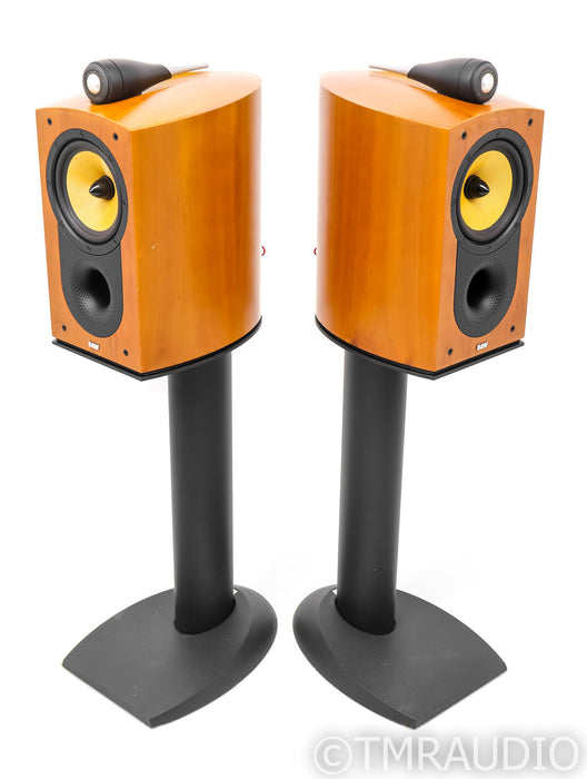B&W Nautilus 805 Bookshelf Speakers; N805; Cherry Pair w/ Stands