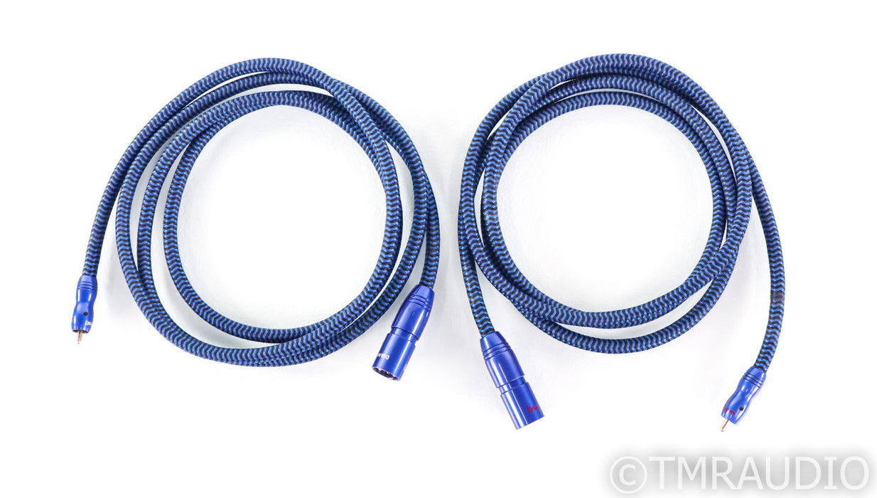 AudioQuest Diamondback XLR to RCA Cables; 2m Pair Balanced Interconnects