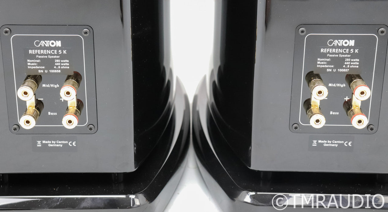 Canton Reference 5K Floorstanding Speakers; Piano Black Pair (Open Box)