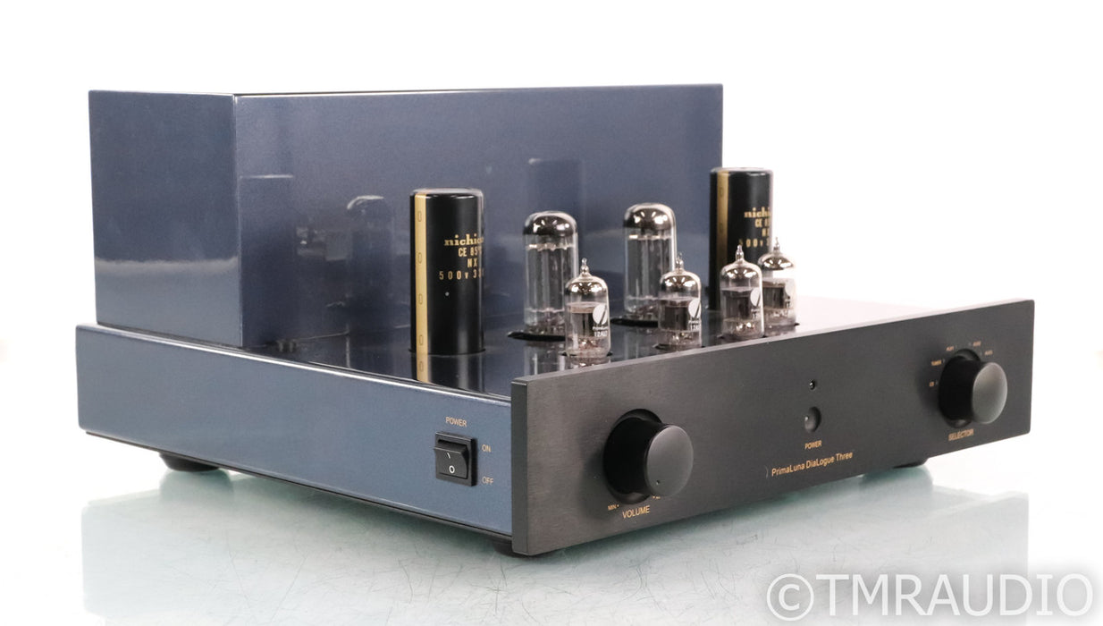PrimaLuna Dialogue Three Stereo Tube Preamplifier; Black; Remote
