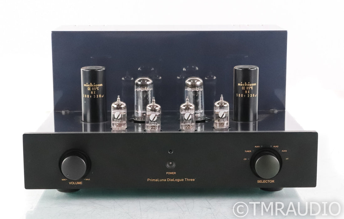 PrimaLuna Dialogue Three Stereo Tube Preamplifier; Black; Remote
