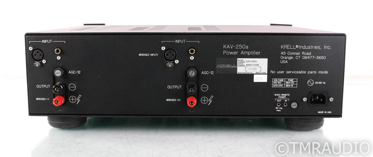 Krell KAV-250a Stereo Power Amplifier; KAV250A