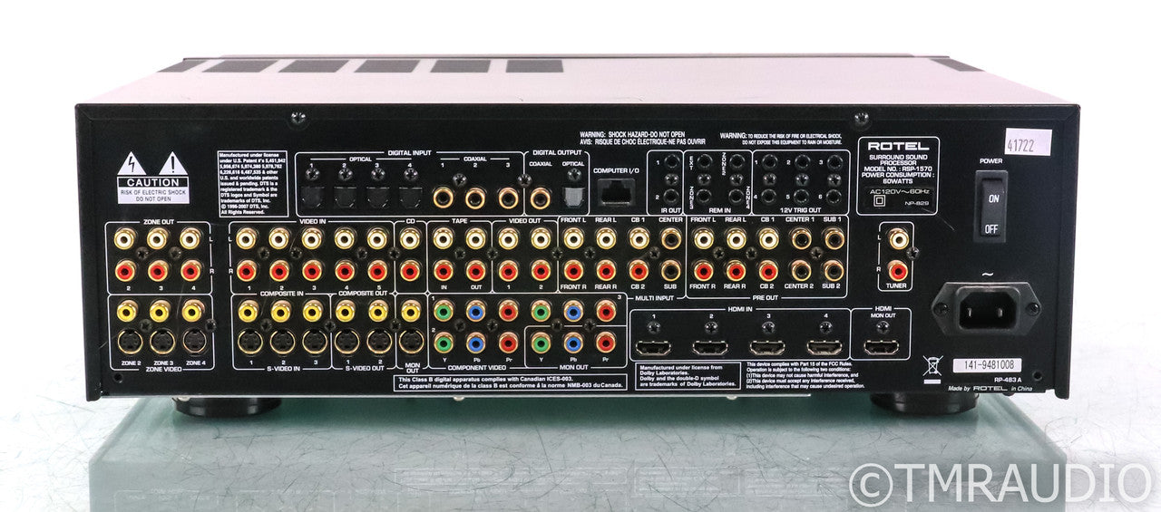 Rotel RSP-1570 8.2 Channel Home Theater Processor; Remote; RSP1570