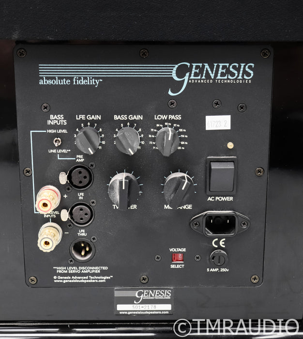 Genesis G-501 Powered Floorstanding Speakers; G501; Gloss Black Pair