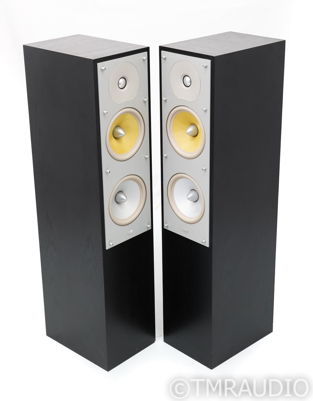 B&W CM4 Floorstanding Speakers; CM-4; Black Oak Pair — The Music Room