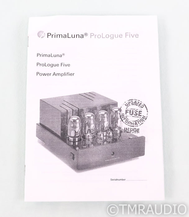PrimaLuna ProLogue Five Stereo Tube Power Amplifier