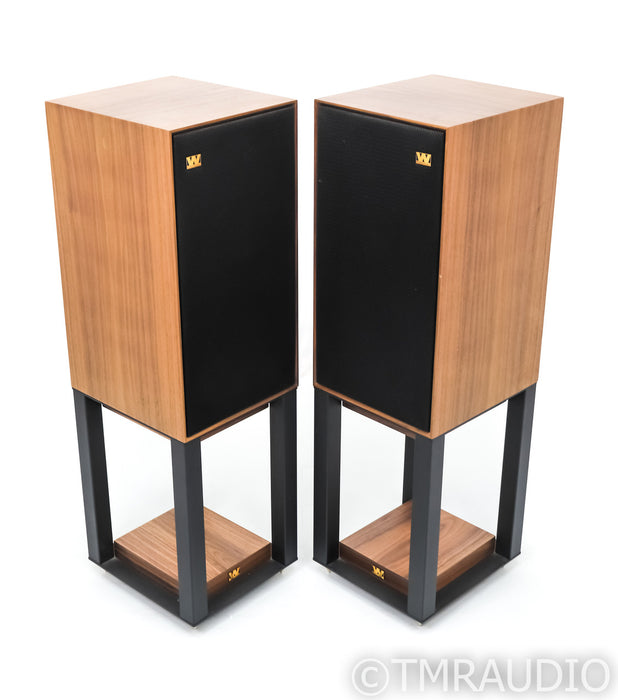 Wharfedale Linton Bookshelf Speakers; 85th Anniversary; Walnut Pair with Stands