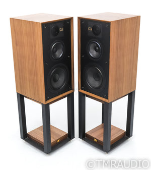 Wharfedale Linton Bookshelf Speakers; 85th Anniversary; Walnut Pair with Stands