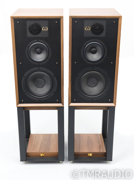 Wharfedale Linton Bookshelf Speakers; 85th Anniversary; Walnut Pair with Stands
