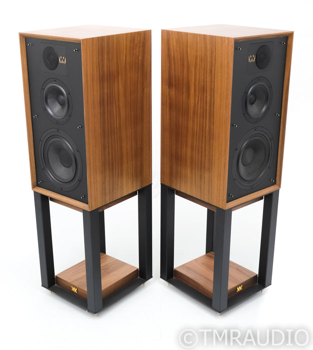 Wharfedale Linton Bookshelf Speakers; 85th Anniversary; Walnut Pair with Stands