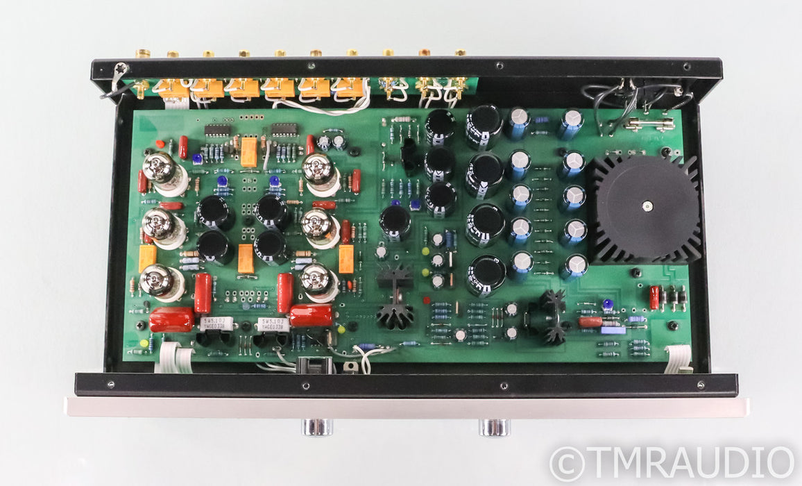 Herron Audio VTSP-2 (r02) Stereo Tube Preamplifier; Remote; Silver; VTSP2R02
