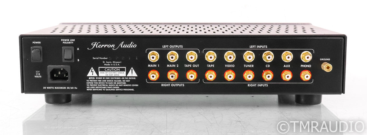 Herron Audio VTSP-2 (r02) Stereo Tube Preamplifier; Remote; Silver; VTSP2R02