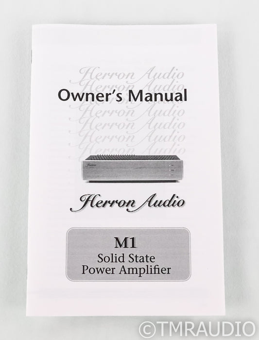 Herron Audio M1 Mono Power Amplifier; Silver Pair; M-1