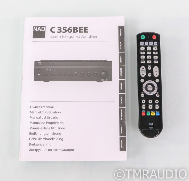 NAD C 356BEE Stereo Integrated Amplifier; Remote; DAC; C356BEE