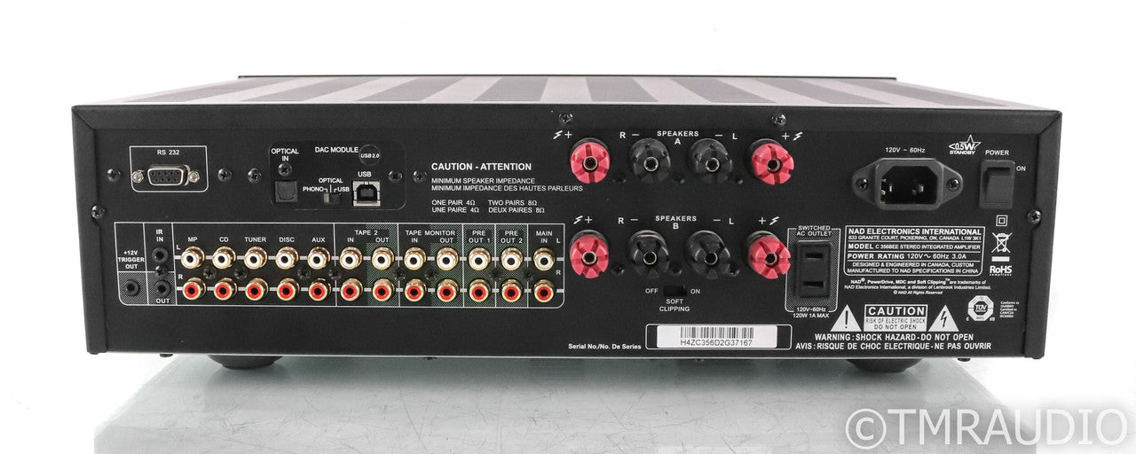 NAD C 356BEE Stereo Integrated Amplifier; Remote; DAC; C356BEE