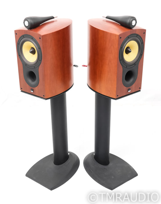 B&W 805S Bookshelf Speakers; 805-S; Rosenut Pair w/ Stands