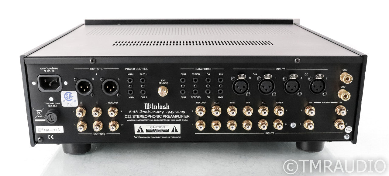 McIntosh C22 Stereo Preamplifier; C-22; 60th Anniversary; MM / MC Phono Stage