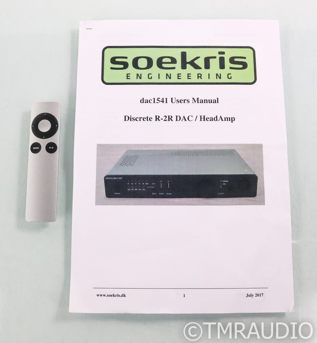 Soekris Engineering DAC 1541; D/A Converter; Remote; R2R