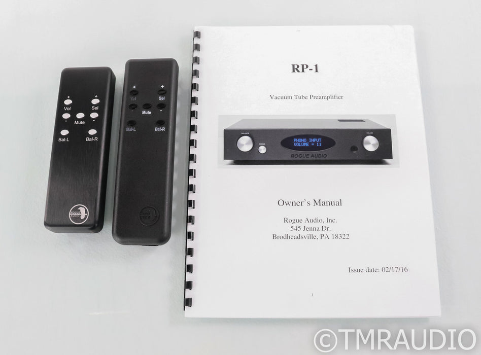 Rogue Audio RP-1 stereo Preamplifier; RP1; Remote; Silver