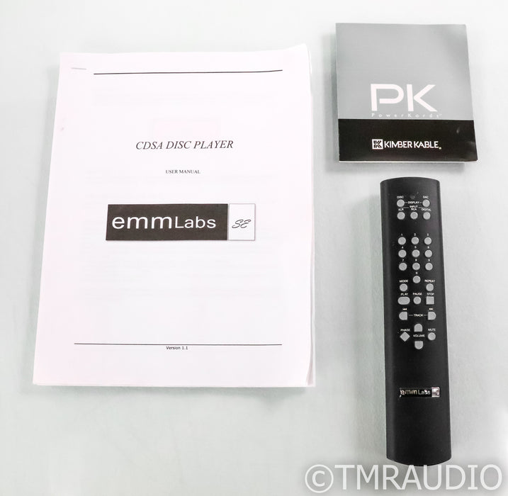 EMM Labs CDSA SE SACD / CD Player; CDSASE; Remote; Silver; Kimber Power Cable