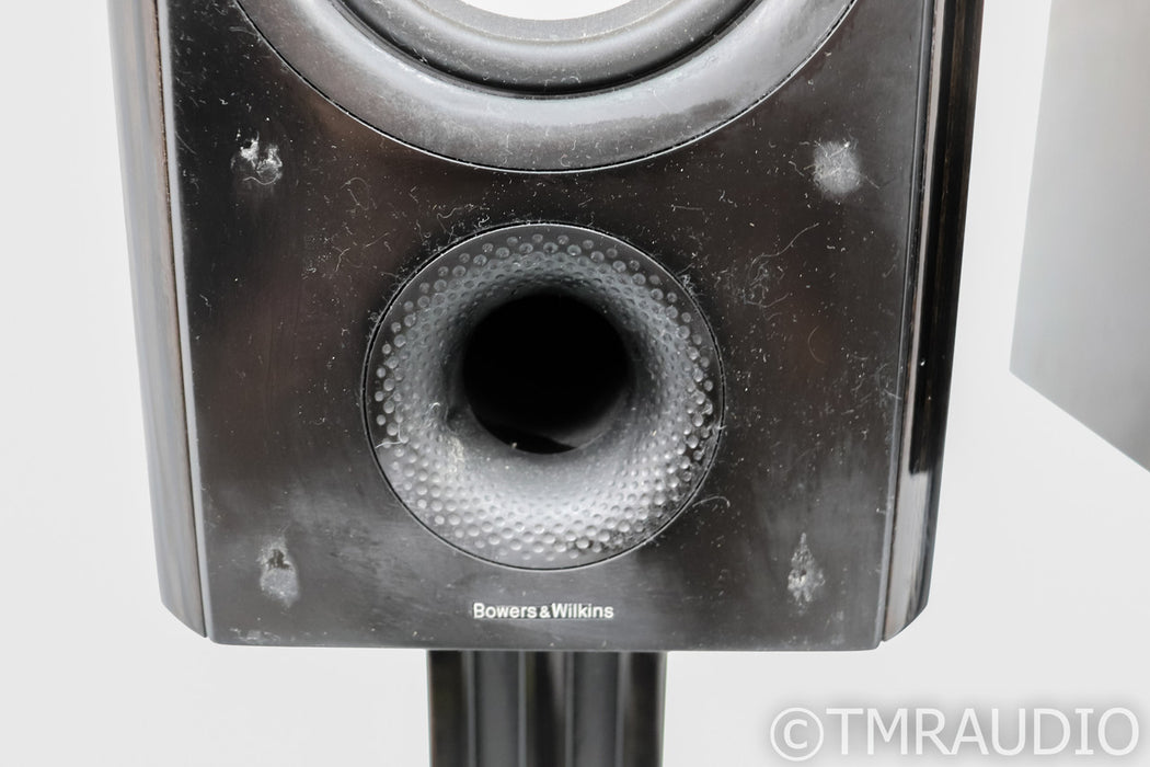 B&W PM1 Bookshelf Speakers; PM-1; Mocha Gloss Pair with Stands