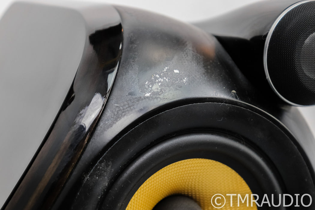 B&W PM1 Bookshelf Speakers; PM-1; Mocha Gloss Pair with Stands