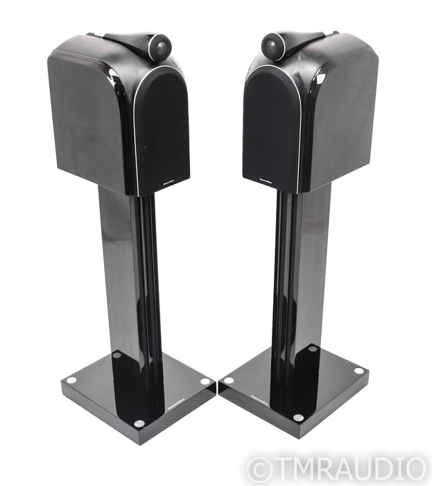 B&W PM1 Bookshelf Speakers; PM-1; Mocha Gloss Pair with Stands
